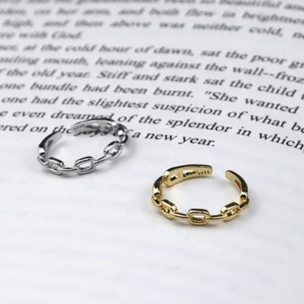*NEW Cuban Chain Link 925 Sterling Silver Open Ring - Picture 14 of 16